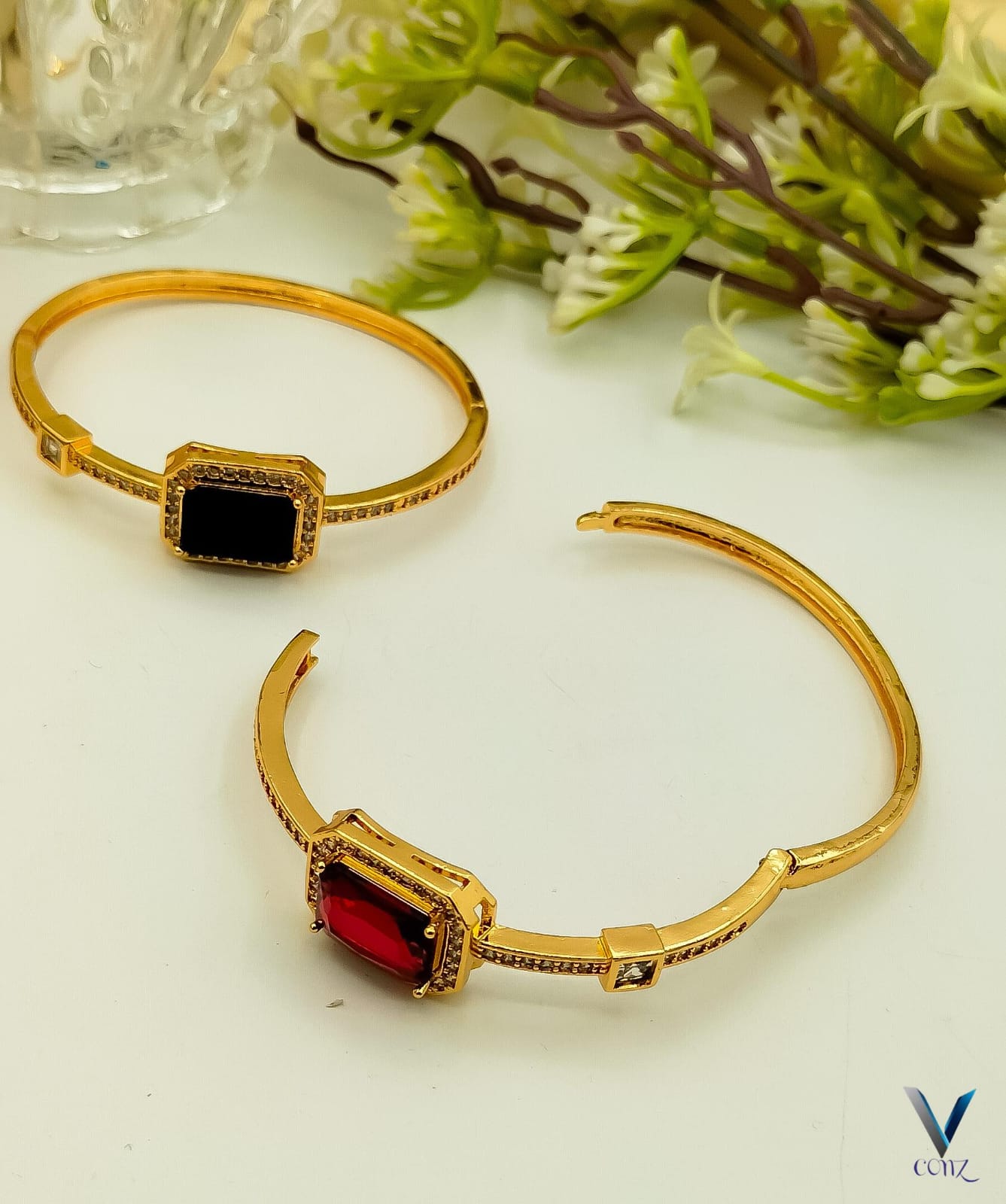 Fancy China Gold Plated Zarqoon Bangles