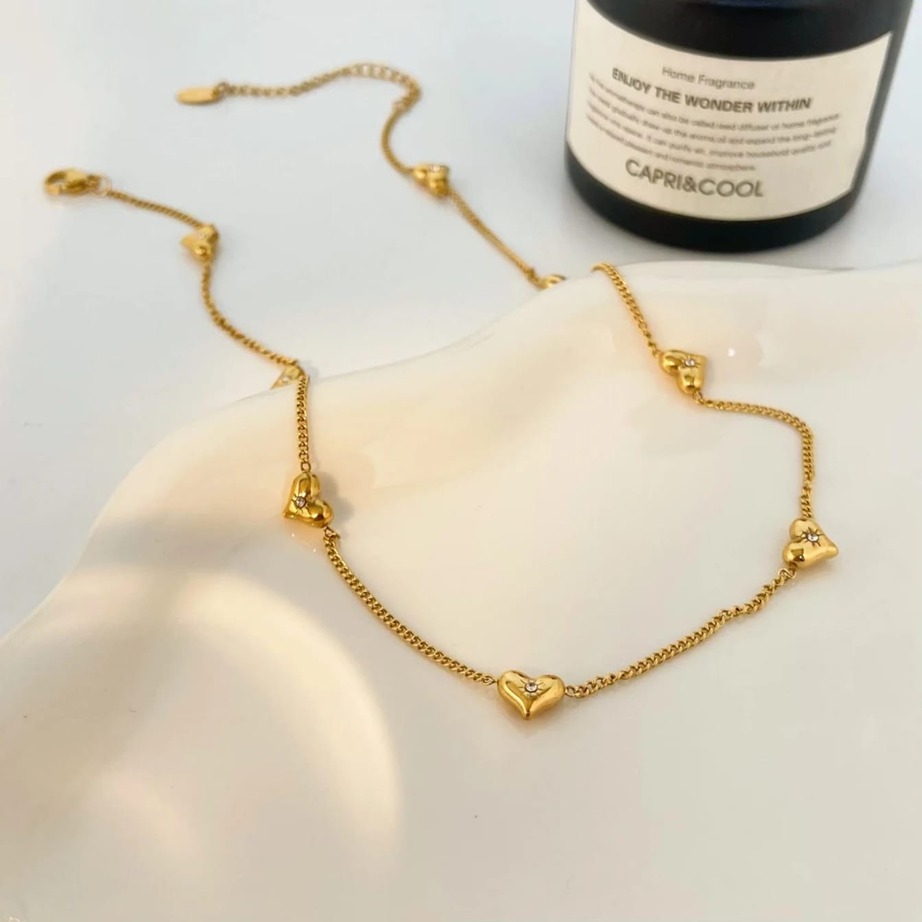 Heart Shape Gold Plate Bracelet