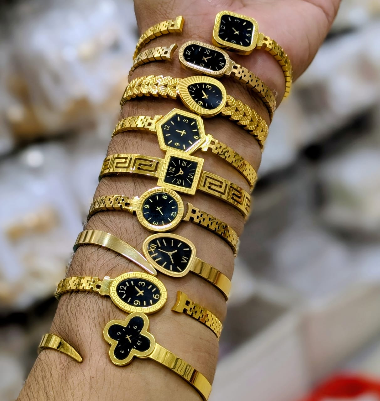Trending Openable Gold Bracelet Watch