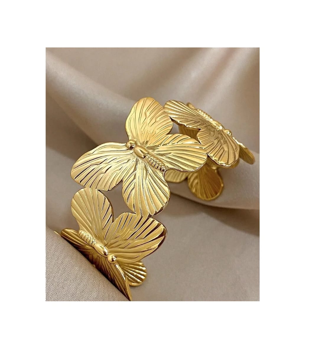 Gold-Tone Butterfly Cuff Bracelet