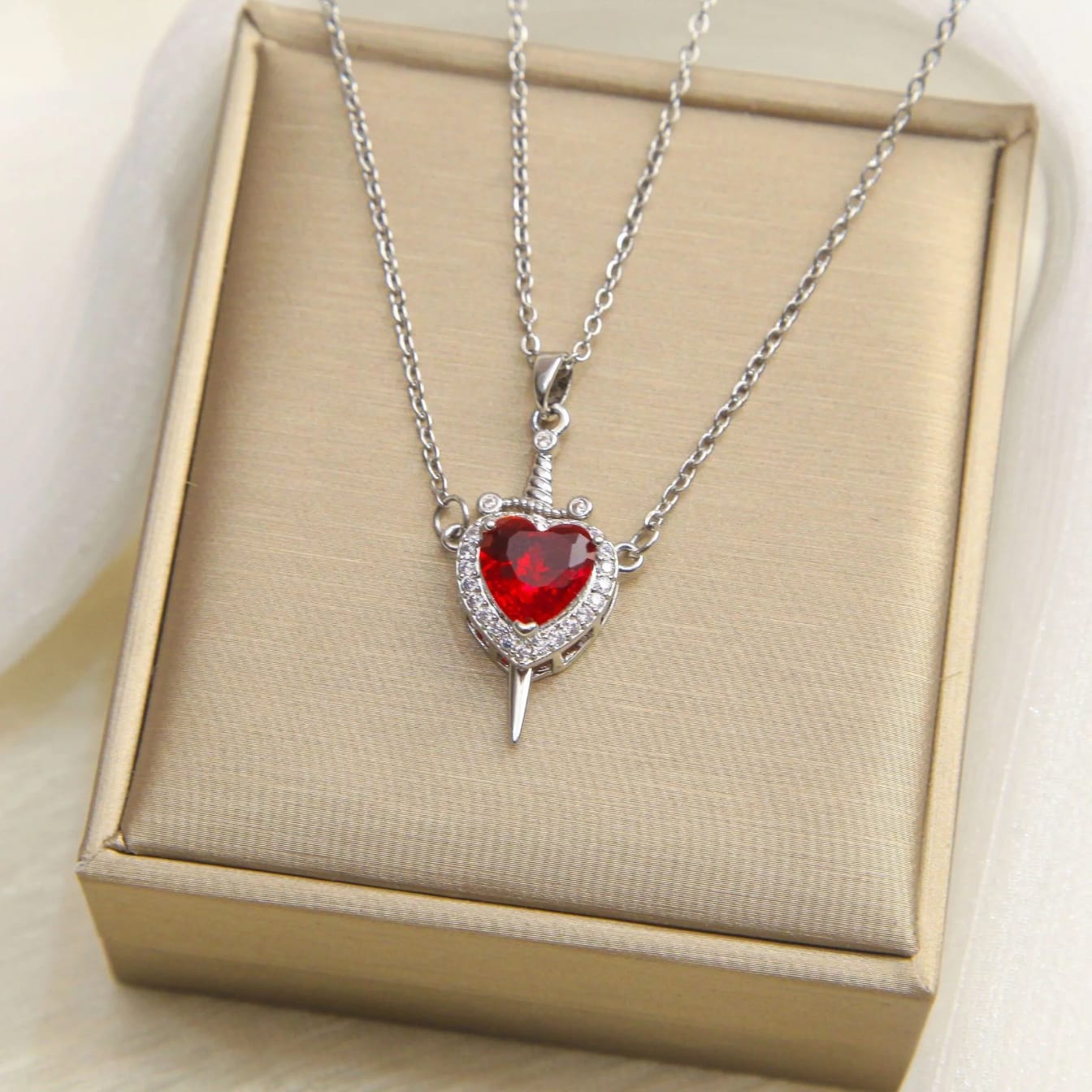 Stainless Steel Couple Locket Chain