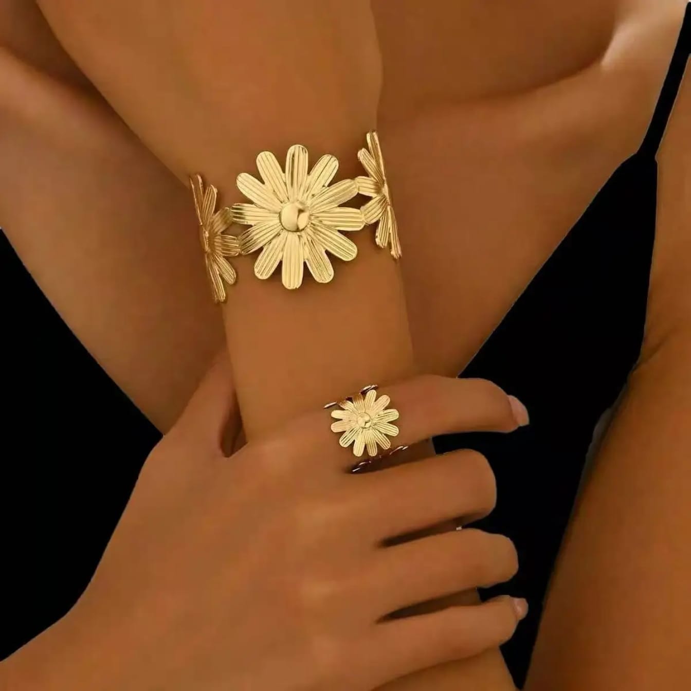 Stainless Steel Openable Bangles / Ring Set