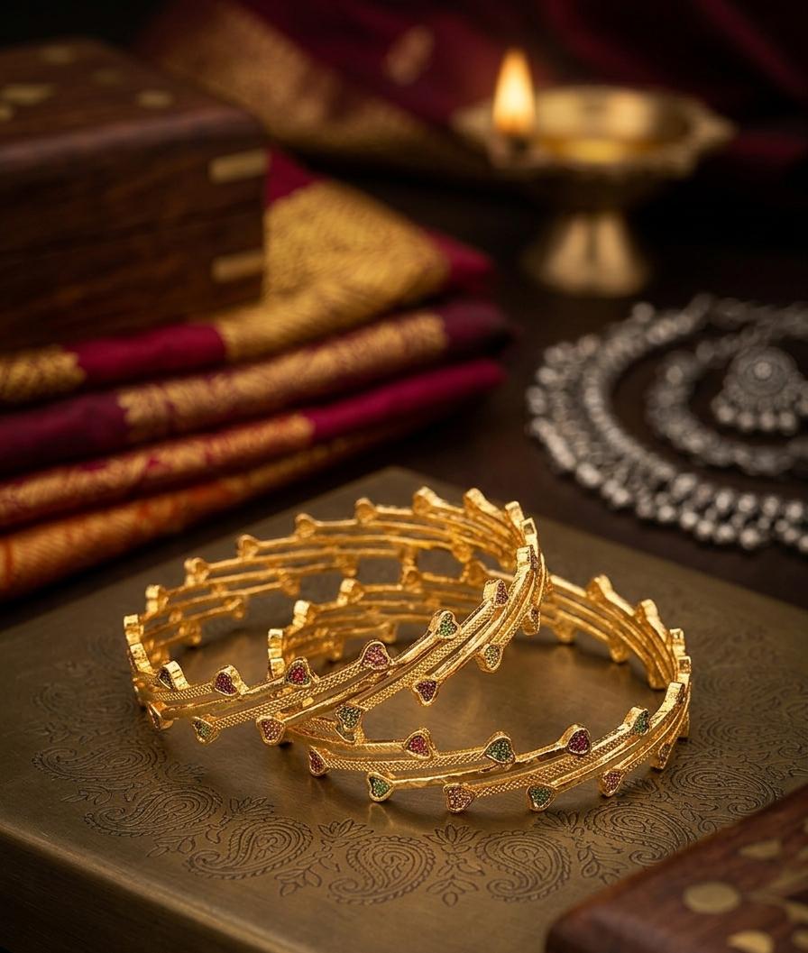 Indian Gold Polish Party Wear – 2 Pcs Set