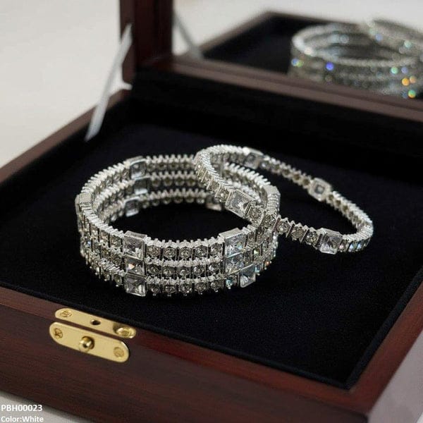 Gold Silver Tone Multi-Row Bangle Set