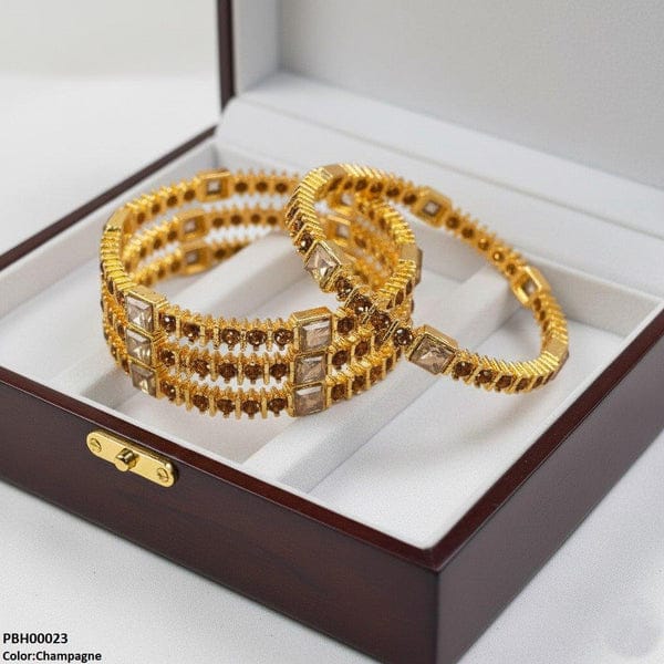 Gold Silver Tone Multi-Row Bangle Set