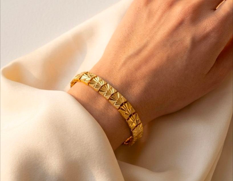 Modern Crystal Cuff Bracelet