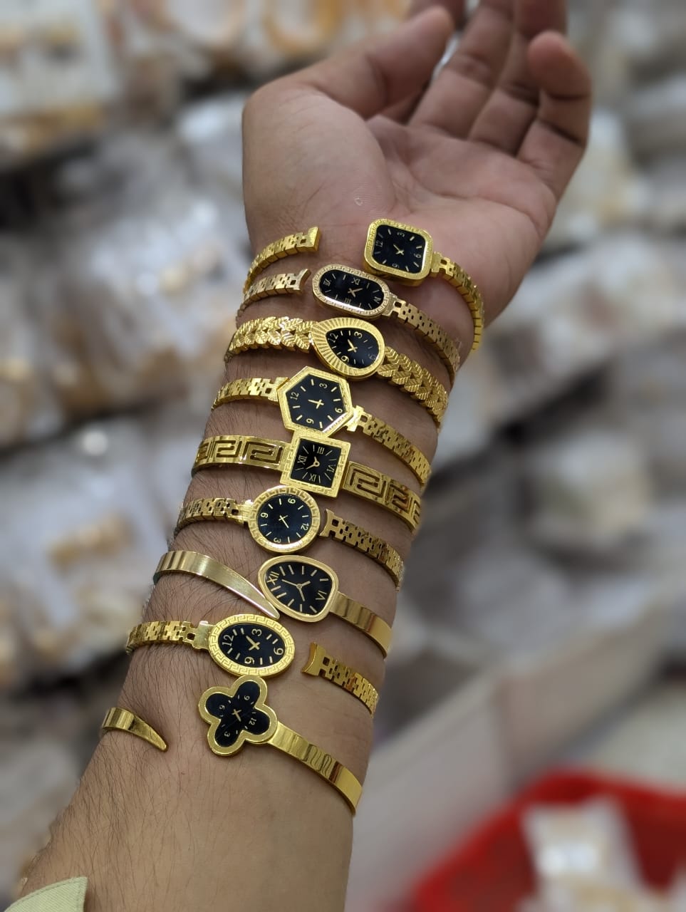 Trending Openable Gold Bracelet Watch