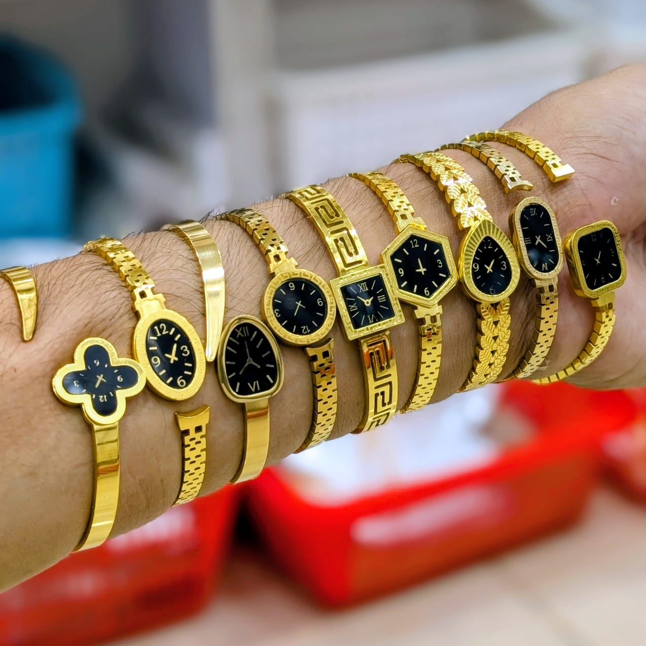 Trending Openable Gold Bracelet Watch