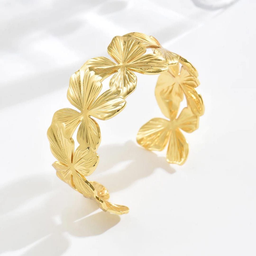 Gold-Tone Butterfly Cuff Bracelet